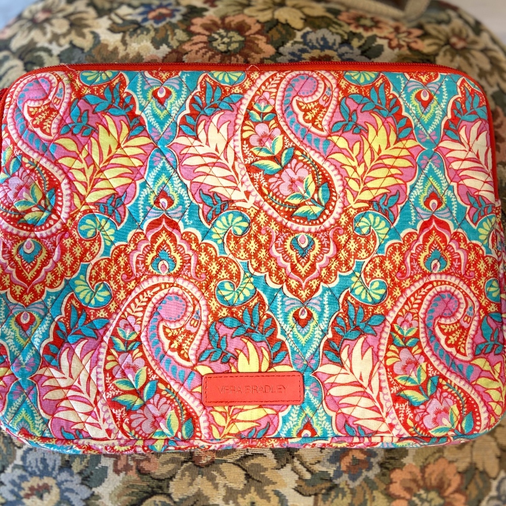 Vera Bradley Lap Top Case Paisley Pink/Blue